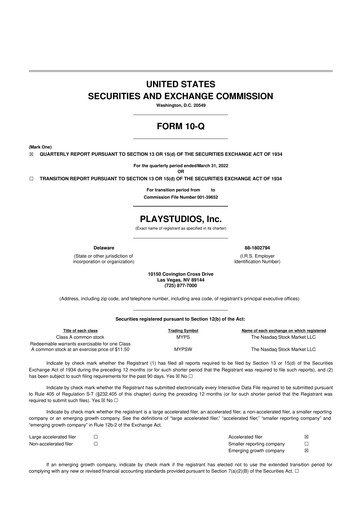 Thumbnail Playstudios 10-Q Quarterly Report FY 