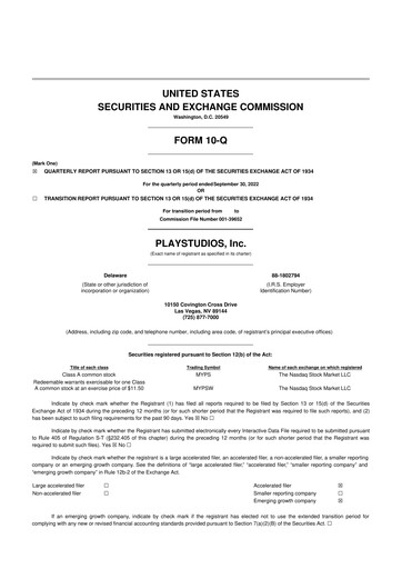 Thumbnail Playstudios 10-Q Quarterly Report FY 