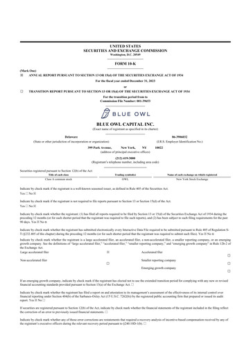 Vorschaubild Blue Owl Capital 10-K Jahresbericht 2023