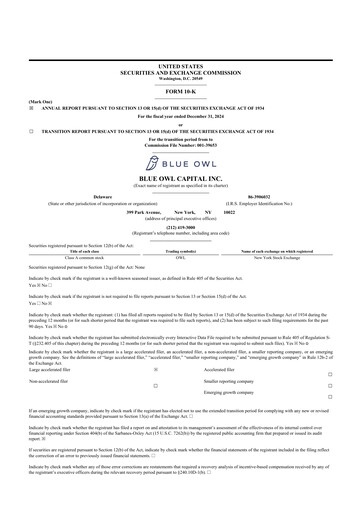 Vorschaubild Blue Owl Capital 10-K Jahresbericht 2024