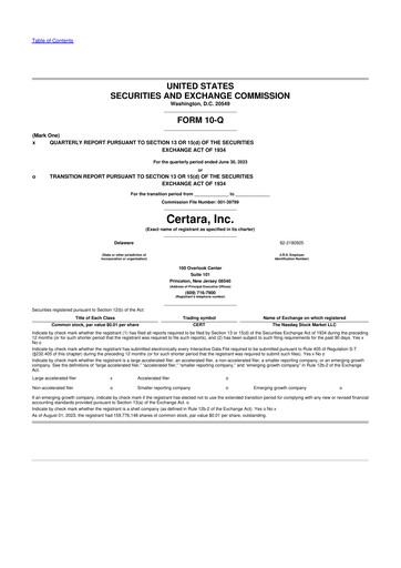 Thumbnail Certara 10-Q Quarterly Report FY2023 