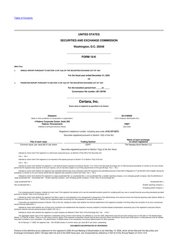 Thumbnail Certara 10-K Annual Report 2025