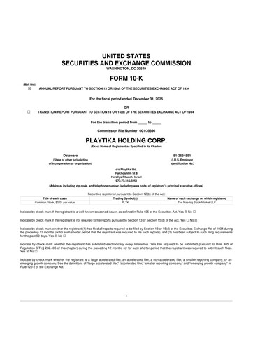 Thumbnail Playtika 10-K Annual Report 2025