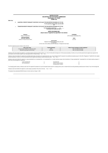 Thumbnail 	Hippo Holdings 10-Q Quarterly Report FY 