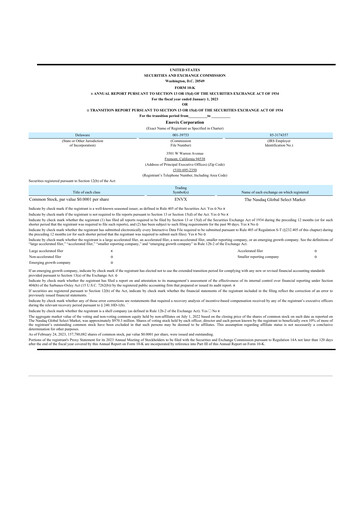 Thumbnail Enovix 10-K Annual Report 2022
