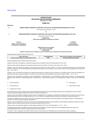 Thumbnail Cricut 10-K Annual Report 2023