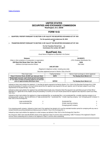 Miniature Buzzfeed 10-Q Rapport trimestriel 2024 