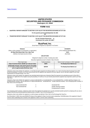 Miniature Buzzfeed 10-Q Rapport trimestriel 2025 