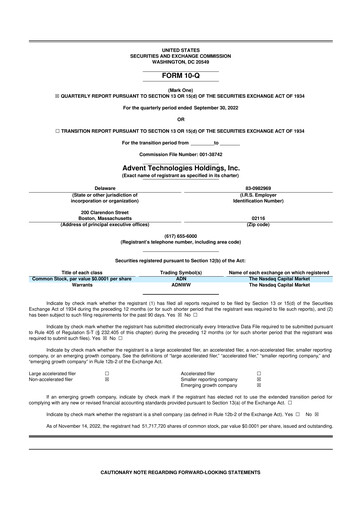 Thumbnail Advent Technologies 10-Q Quarterly Report FY2022 