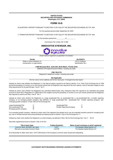 Thumbnail Innovative Eyewear 10-Q Quarterly Report FY2023 