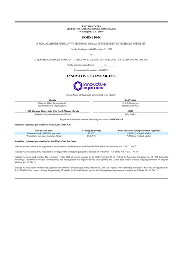 Thumbnail Innovative Eyewear 10-K Annual Report 2023