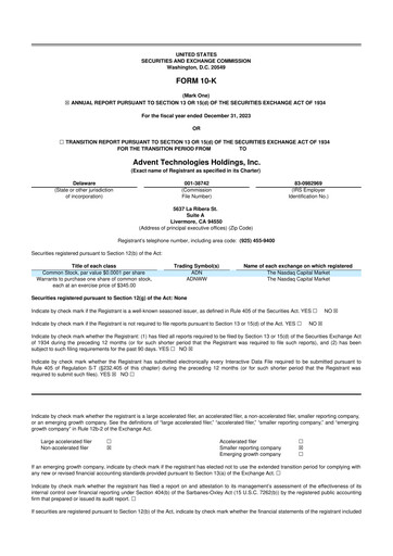 Thumbnail Advent Technologies 10-K Annual Report 2023