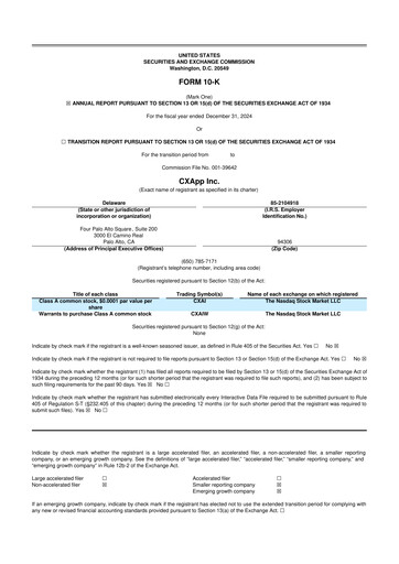 Vorschaubild CXApp 10-K Jahresbericht 2024