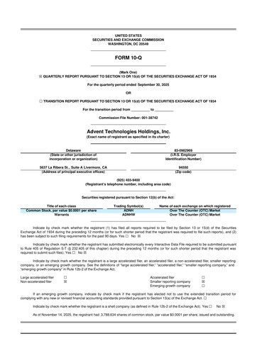 Thumbnail Advent Technologies 10-Q Quarterly Report FY2025 