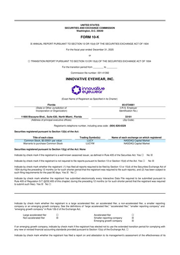 Thumbnail Innovative Eyewear 10-K Annual Report 2025
