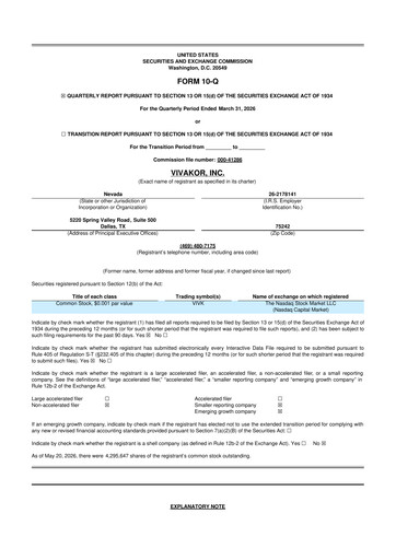 Thumbnail Vivakor 10-Q Quarterly Report FY2026 