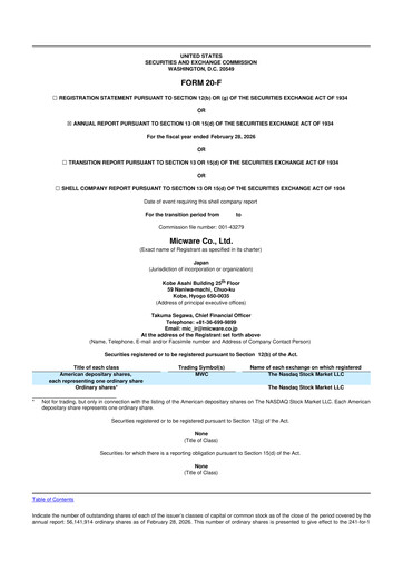 Vorschaubild Micware Co., Ltd. 20-F Jahresbericht 2026