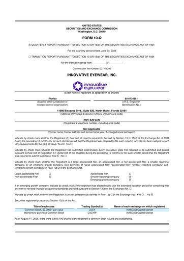 Thumbnail Innovative Eyewear 10-Q Quarterly Report FY2026 