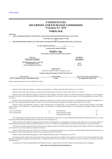 Thumbnail TaskUs 10-K Annual Report 2023