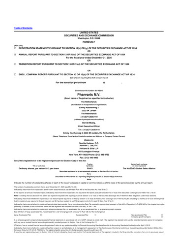 Thumbnail Pharvaris 20-F Annual Report 