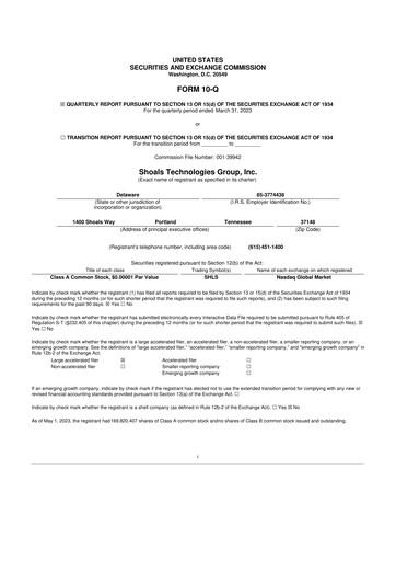 Thumbnail Shoals Technologies 10-Q Quarterly Report FY2023 