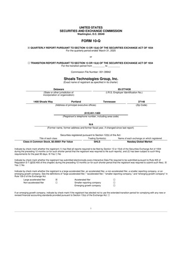 Thumbnail Shoals Technologies 10-Q Quarterly Report FY2025 