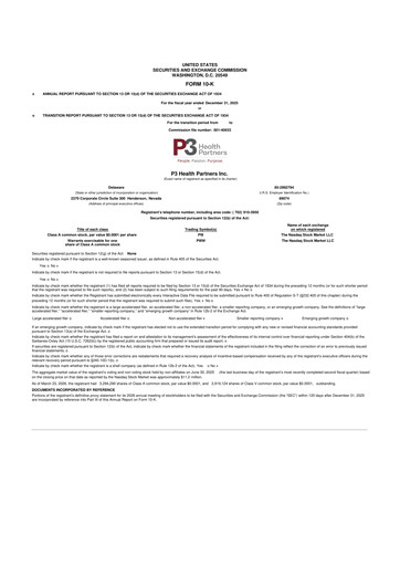 Thumbnail P3 Health Partners 10-K Annual Report 2024