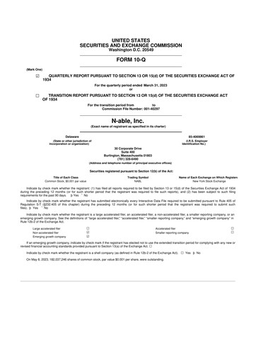 Thumbnail N-Able 10-Q Quarterly Report FY2023 