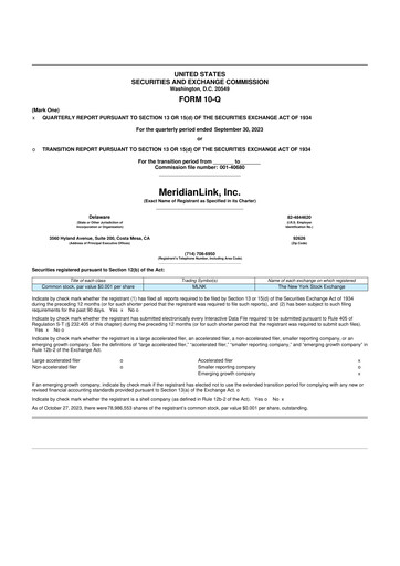 Thumbnail MeridianLink 10-Q Quarterly Report FY2023 