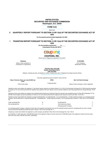 Thumbnail Coupang 10-Q Quarterly Report FY2024 