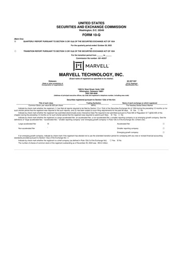 Vorschaubild Marvell Technology 10-Q Quartalsbericht 2023 