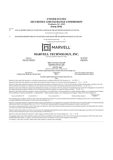 Thumbnail Marvell Technology 10-K Annual Report 2025