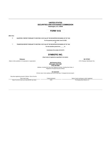 Thumbnail Symbotic 10-Q Quarterly Report FY2022 