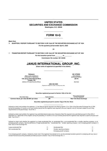 Thumbnail Janus International Group 10-Q Quarterly Report FY2022 