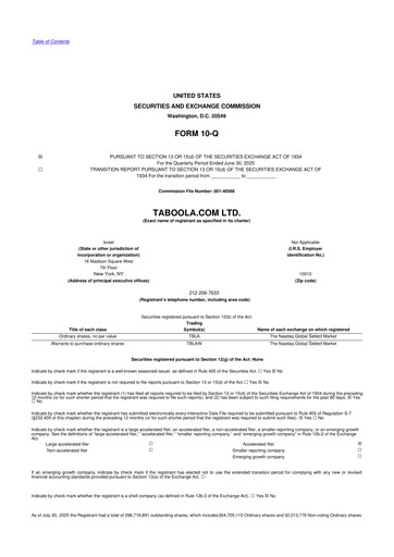 Vorschaubild Taboola.com 10-Q Quartalsbericht 2025 