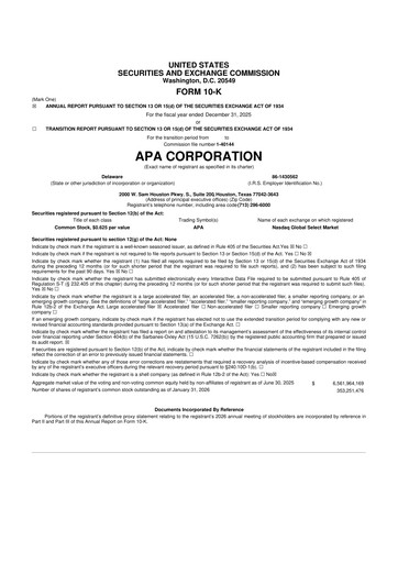 Thumbnail APA Corporation 10-K Annual Report 2025
