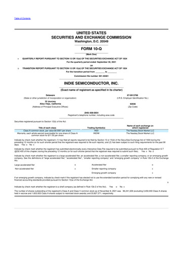 Thumbnail indie Semiconductor 10-Q Quarterly Report FY 