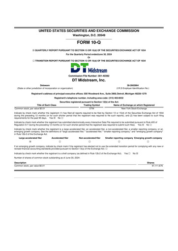 Thumbnail DT Midstream 10-Q Quarterly Report FY2024 