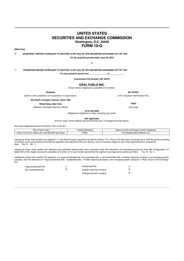 Thumbnail OPAL Fuels 10-Q Quarterly Report FY2023 