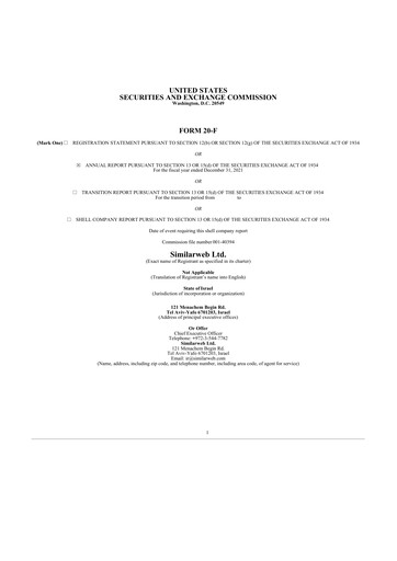 Thumbnail Similarweb 20-F Annual Report 2021