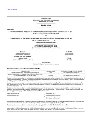 Thumbnail Intuitive Machines 10-Q Quarterly Report FY2023 