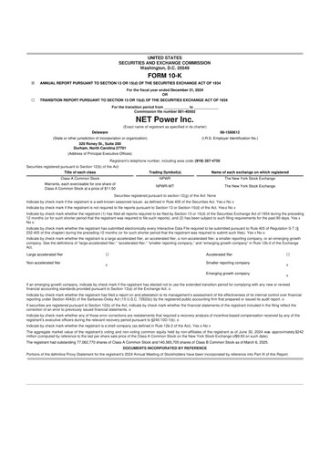 Thumbnail NET Power 10-K Annual Report 2024
