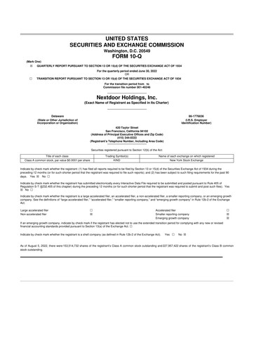 Thumbnail Nextdoor 10-Q Quarterly Report FY2022 