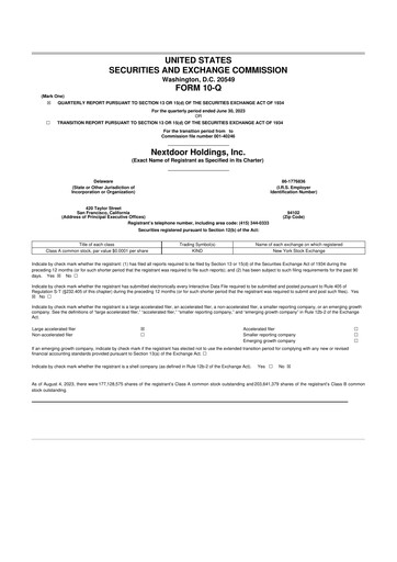 Thumbnail Nextdoor 10-Q Quarterly Report FY2023 
