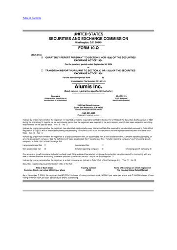 Thumbnail Alumis 10-Q Quarterly Report FY 