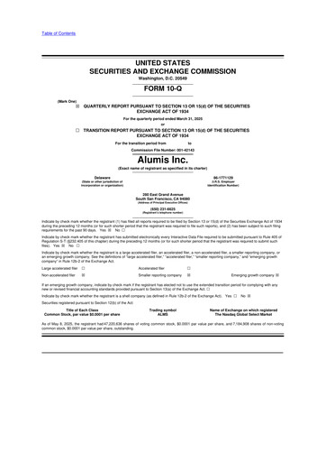 Thumbnail Alumis 10-Q Quarterly Report FY 