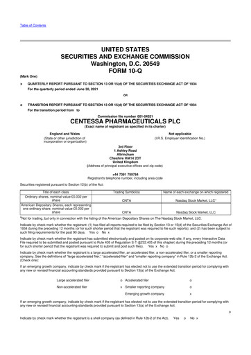 Thumbnail Centessa Pharmaceuticals 10-Q Quarterly Report FY 