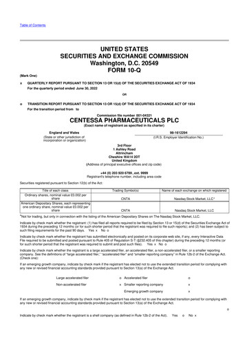 Thumbnail Centessa Pharmaceuticals 10-Q Quarterly Report FY 