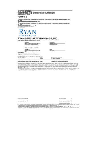 Thumbnail Ryan Specialty 10-Q Quarterly Report FY2025 
