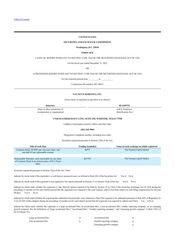 Thumbnail Nauticus Robotics 10-K Annual Report 2023